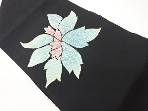 塩瀬金彩花模様織出し名古屋帯